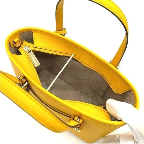 Michael Kors Xsmall Top Zip Tote Crossbody Bag Jasmine Yellow - Picture 7 of 8